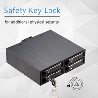4Bay 2,5 Bandeja extraíble Hot Swap Backplane SATA Enclosure SSD HDD Mobile Rack para 5,25 Drive Bay