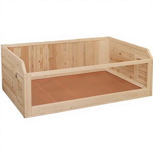 Casa de Lujo para Mascotas de Madera de Abeto para Interiores, para Roedores Pequeños como Conejos, Cobayas y Hámsters, 113.5x75.5x40cm, Ecológica - Product Image 3