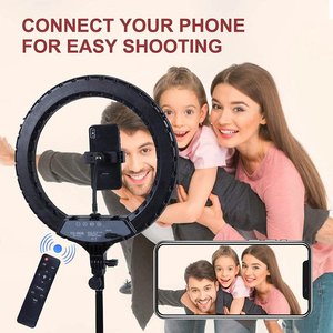 Aro de Luz LED con Soporte, Lámpara de Relleno para Video, Fotografía y Selfies, 14 Pulgadas, 18 Pulgadas, 21 Pulgadas - Product Image 3
