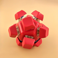Porte-clés Fidget LED à 12 touches - Clavier miniature promotionnel en vrac, bouton-poussoir polygonal, jouet sensoriel anti-stress