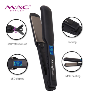 Lisseur de cheveux professionnel électrique 480F en titane avec écran LCD numérique, chauffe rapide, thérapie à la kératine, protection thermique, usage domestique - Product Image 3