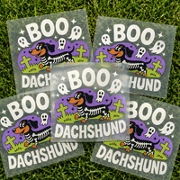 Transferts DTF personnalisés pour Halloween, motifs citrouille, autocollants thermocollants en plastisol PET pour vêtements