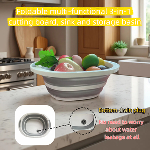Xách tay gấp giỏ nhiều sử dụng một thớt một bồn rửa một giỏ Rau Trái Cây, và một giỏ lưu trữ cho ăn uống ngoài trời - Product Image 2