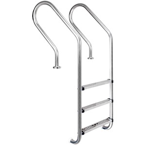 <span class=keywords><strong>Scala</strong></span> per Piscina in Acciaio Inox 304 a 2-5 Gradini, Antiscivolo, Tipo Ancoraggio a Parete per Piscine Interrate con Bordo a Sfioro - Product Image 1