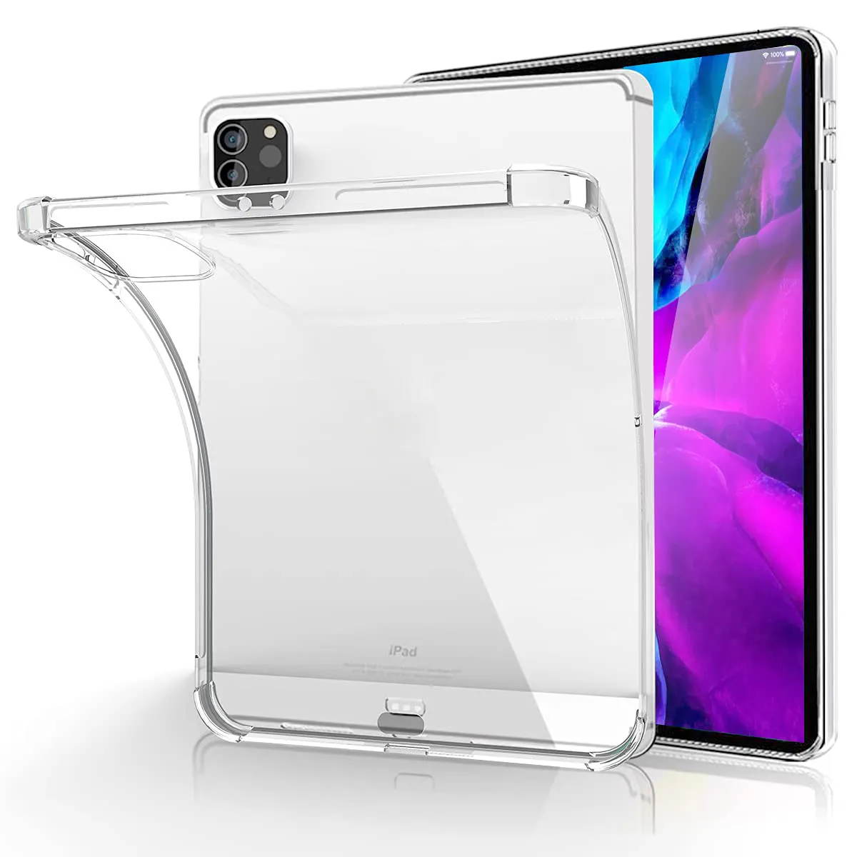 Funda protectora transparente a prueba de golpes para tableta TPU Flexible para iPad Pro 12,9 2021 Fundas