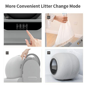 Litière automatique intelligente pour chat avec WiFi, contrôle tactile, faible bruit, auto-nettoyante, livraison en 5 jours et accessoires - Product Image 6
