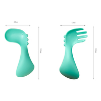 Ensemble de couverts pour bébé dinosaure mignon, fourchette et cuillère, vaisselle de dessin animé pour enfants de qualité alimentaire, portable pour les sorties