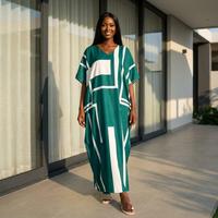 Robe longue africaine tendance pour femme, grande taille, imprimé floral, style décontracté, pour l'été, vacances et quotidien