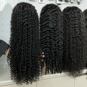 Perruques frontales 13x6 et 13x4 en cheveux humains bruts vietnamiens bouclés, 100% cheveux naturels, pré-épilées, avec dentelle HD, <span class=keywords><strong>sans</strong></span> <span class=keywords><strong>colle</strong></span>, prêtes à porter - Product Image 1