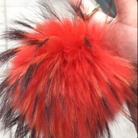 Porte-clés de luxe avec pompon, breloque de sac, pendentif, boule de fourrure de raton laveur, accessoires en peluche, porte-clés de voiture avec boule de fourrure