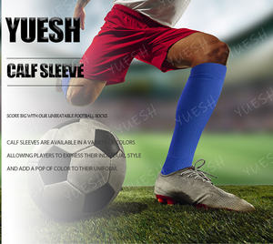 Multi warna elastis lengan betis dukungan untuk pria sepak bola basket sepak bola olahraga kebugaran pelindung tulang kering kaus kaki sepak bola pelindung kaki - Product Image 6