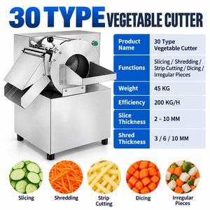 Cortadora de Verduras Eléctrica Multifuncional de Acero Inoxidable Comercial para Rebanar, Triturar y Cortar en Cubos Patatas, para Uso en Restaurantes y Cocinas - Product Image 4