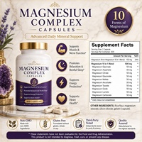 Capsules de complexe de magnésium OEM ODM pour la relaxation musculaire et nerveuse, le soutien du sommeil, marque privée, 60 capsules