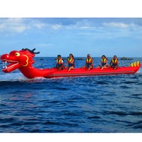 Bateau de ponton gonflable remorquable, prix d'usine, pour Jet Ski, Tube de Ski gonflable Dragon Boat
