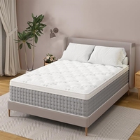 Matelas de lit à ressorts ensachés en mousse à mémoire de forme compressé pour la nuit, tailles double, queen et king, vente en gros