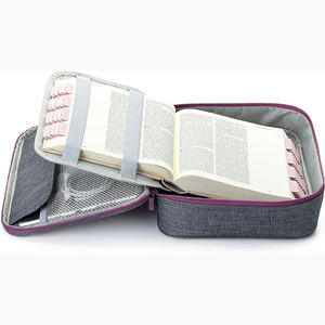 Étui pour livre, sac d'église, étui de protection pour Bible avec emplacements pour stylos et poche zippée / Cadeau pour femme, source d'usine - Product Image 2