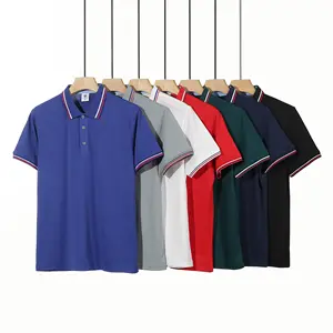 T-shirt de golf de travail uni surdimensionné à demi-manches en soie de glace en maille personnalisable Polo évacuant l'humidité