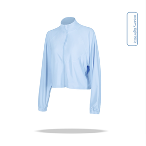 Femmes été veste de course <span class=keywords><strong>en</strong></span> plein air recadrée léger manteau de protection UV vêtements de sport <span class=keywords><strong>acheter</strong></span> des articles <span class=keywords><strong>en</strong></span> <span class=keywords><strong>vrac</strong></span> pour la revente - Product Image 1