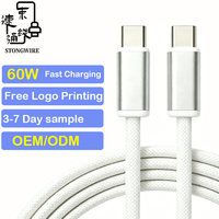 Kabel USB-C Tipe-C Pengisian Cepat 60W-240W 5A, Nylon Braided, PD 3.1, Konduktor Tembaga Murni, 1m/2m/3m, untuk Komputer, Earphone, Kamera