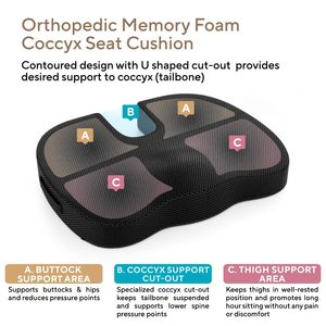 Cuscino universale per seggiolino auto in Gel di seta di ghiaccio traspirante tappetino di ventilazione estiva fresco Comfort di guida supporto per schienale <span class=keywords><strong>ortopedico</strong></span> - Product Image 3