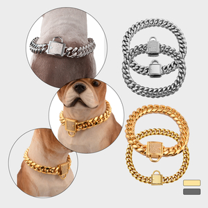 2024 gros plusieurs perceuse boucle <span class=keywords><strong>en</strong></span> acier inoxydable <span class=keywords><strong>chien</strong></span> chaîne <span class=keywords><strong>chien</strong></span> chaîne collier cubain <span class=keywords><strong>chien</strong></span> chaîne diamant - Product Image 3