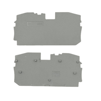2016-1291 Nuovissima Piastra Intermedia e Finale Originale Tedesca in Stock, Spessore 1 mm, Grigia, Tipo a Incastro 2016-1291