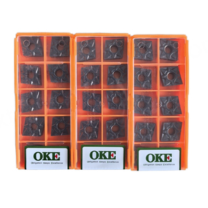เม็ดมีดคาร์ไบด์ทังสเตน CNMG120404-MF OP1315 แบบสี่เหลี่ยมจตุรัส สำหรับเม็ดมีดคาร์ไบด์ OKE จำนวน 10 ชิ้น ผลิตในจีน เครื่องมือตัด - Product Image 1