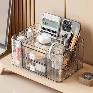 Pha lê trang điểm tổ chức với 2 ngăn kéo nhựa chăm sóc da Lotion Lotion tổ chức cho Vanity phòng tắm <span class=keywords><strong>Countertop</strong></span> tổ chức - Product Image 3