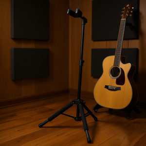 Soporte de Guitarra Ajustable en Altura Dbwholesale, Trípode de Aleación de Aluminio para Guitarra Acústica, Eléctrica y Bajo - Product Image 2