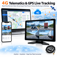 Système de caméra embarquée 4G AHD 10,1 pouces avec CarPlay, IA, ADAS, BSD, DMS, suivi GPS, alarme antivol de carburant, sirène et kit DVR pour camion