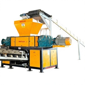 Broyeur de déchets plastiques haute capacité, machine à broyer le plastique semi-automatique à double arbre, électrique, 5000+ kg/h - Product Image 1