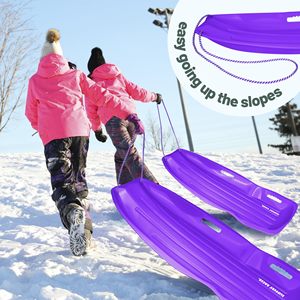 Toboggan en plastique souple <span class=keywords><strong>pour</strong></span> adultes et enfants, idéal <span class=keywords><strong>pour</strong></span> la descente en neige, <span class=keywords><strong>pour</strong></span> 2 personnes maximum, avec poignées de traction - Product Image 3