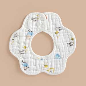 Kids Adjustable <b>Muslin</b> Newborn <b>Baby</b> Drool Bibs Double Sided Saliva Towel 100% Organic Cotton Bib for 0-36 Months <b>Babies</b> - Product Image 3