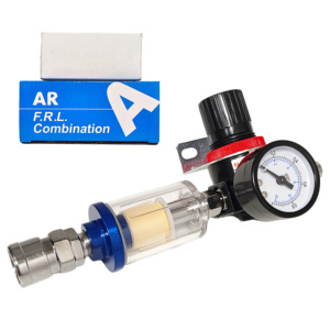 Compact Oil Water Separator Inline Air Regulator Gauge <b>Set</b> for Compressor Sprayer -001 - Product Image 6