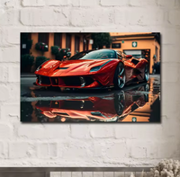 Affiche de voiture LED enseigne au néon image murale de voiture de luxe impression numérique maison chambre garage décoration d'art mural
