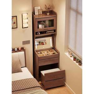 Mesa de Maquillaje Moderna con Espejo y Tapa Abatible, con Almacenamiento Integrado, para Dormitorio o Apartamento - Product Image 2