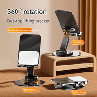 Support de téléphone de bureau extensible tendance avec logo personnalisé 360° °   Support de téléphone rotatif pour utilisation mains libres