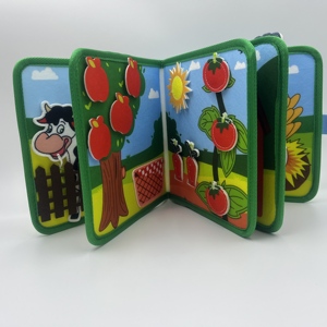 Tốt nhất bán Montessori Đồ chơi giáo dục cảm thấy trang trại cuốn sách bận rộn cho Toddler giáo dục sớm nhà máy giá - Product Image 2