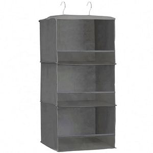 Foldable <b>Storage</b> Contaniers Home Organizer Wardrobe Clothes Organizer Household Items 3-<b>shelf</b> Hanging Closet Organizer - Product Image 1