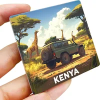 Aimants de réfrigérateur en céramique Afrique Kenya, souvenirs touristiques, articles de décoration, artisanat