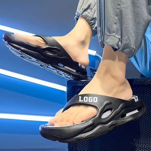 Tongs de plage d'été de sport de plein air à la mode avec logo personnalisé sandales plates souples tongs EVA avec logo pour hommes tongs originales avec logo - Product Image 2