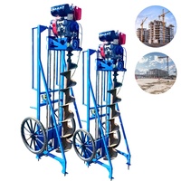 Bonne qualité contrôle manuel Portable longue spirale Pile Driver ciment tige perceuse vente d'usine terre tarière perceuse