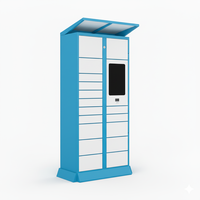 Casier à colis intelligent communautaire Armoire de livraison libre-service sans contact Système de gestion en réseau Accès par code QR assemblé