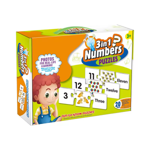 Creativo divertente 3 in 1 giochi puzzle per bambini set di cartoni animati modello <span class=keywords><strong>alfabeto</strong></span> e numero partita puzzle giocattoli educativi - Product Image 1