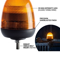 Feu de signalisation micro balise à 39 LED certifié ECE R65 R10, fixation à boulon unique, 12V 24V, clignotant ambre, lampe d'avertissement pour camions et chariots élévateurs