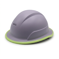 Casque de sécurité à visière intégrale CE EN397 ABS avec bord de visière phosphorescent, casque de chantier pour travaux routiers et miniers