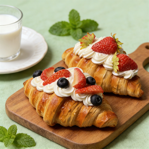 17CM Handmade Plastic Faux Food Model Eco-Friendly Top Cream Decorated Fruit Strawberries Blueberries Display - Product Image 5