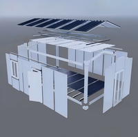 Casas Contenedor Móviles Prefabricadas con Techo a Dos Aguas, Caseta de Vigilancia y Habitación de Camping/Dormitorio