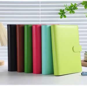 สมุดบันทึกพิมพ์ลายตามสั่ง ปกหนัง PU สีสันสดใส ทนทาน ขนาด A5 A6 พร้อมช่องใส่เงินสด ใส่การ์ดรูปภาพ  แบบ Macaron A6 - Product Image 2