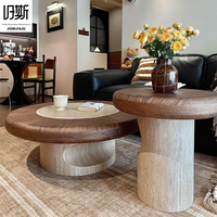 Table basse moderne convertible et mobile, plateau en placage de noyer, structure en bois, fabrication artisanale, durable, écologique, meubles de salon